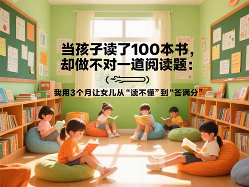 当孩子读了100本书，却做不对一道阅读题：我用3个月让女儿从“读不懂”到“答满分”