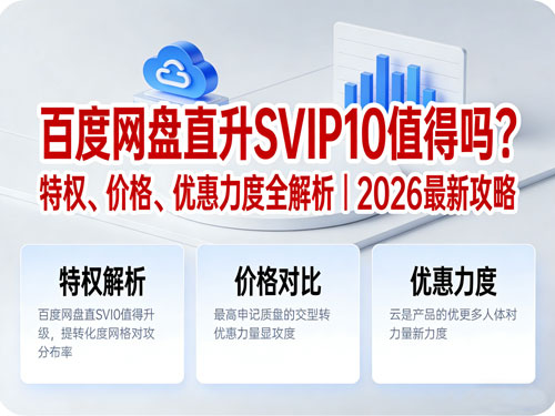 百度网盘直升SVIP10值得吗?特权、价格、优惠力度全解析|2026最新攻略