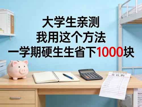 大学生亲测:我用这个方法,一学期硬生生省下1000 块!