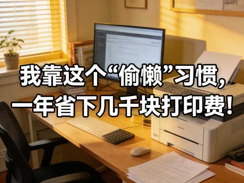 我靠这个“偷懒”习惯,一年省下几千块打印费!大学生和打工人必看