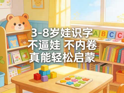 3-8岁幼儿识字｜不强迫不内卷，轻松启蒙解锁自主阅读